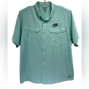 Pelagic Men's Sz XL Teal Vented Button Up Fishing Shirt (J41) NW/OTs